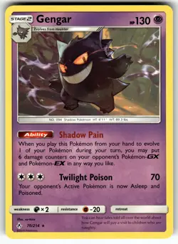 Gengar 70/214 SM - Unbroken Bonds NM Pokemon Card TCG - Image 1