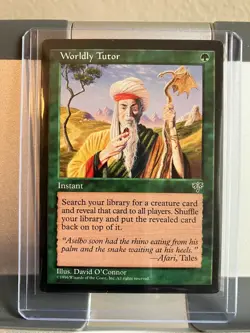 MTG Mirage - Worldly Tutor Card - Image 1