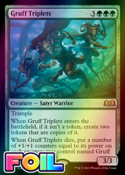 x1 Gruff Triplets WOE MTG 172 FOIL RARE M/NM 1x - Image 1