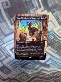 MTG Halo Foil Gray Merchant of Asphodel NM Unplayed Secret Lair Countdown Kit - Image 1
