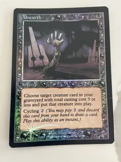 Unearth - 1999 Magic the Gathering - Urza's Legacy Foil - Image 1