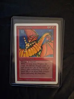 MTG Shivan Dragon, Revised Edition, RARE DRAGON, EX condition, never played 1994 - Image 1