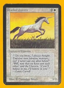 MTG PEARLED UNICORN Alpha (OldManMTG 012-977) - Image 1