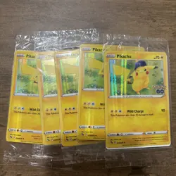 Pokemon GO Prerelease Pikachu Holo Foil Promo Card #028/078 Sealed Lot Of 5 - Image 1