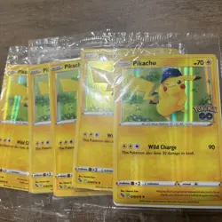Pokemon GO Prerelease Pikachu Holo Foil Promo Card #028/078 Sealed Lot Of 5 - Image 2