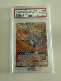 2019 POKEMON SUN & MOON ML TRS/ZPDS/ARTCN.GX HIDDEN FATES PEA #44 GEM MT 10 - Image 1