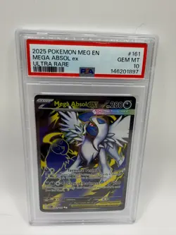 PSA 10 MEGA ABSOL 161/132 ULTRA RARE MEGA EVOLUTION POKEMON 🌑 - Image 1
