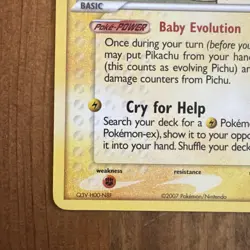 Pokemon TCG - Pichu TCG EX Power Keepers 21/108 - MINT CONDITION! - Image 4