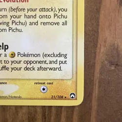 Pokemon TCG - Pichu TCG EX Power Keepers 21/108 - MINT CONDITION! - Image 5