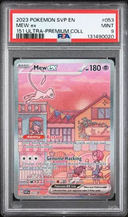 2023 POKEMON SVP EN-SV BLACK STAR PROMO 151 ULTRA-PREM COLL #053 MEW EX PSA 9 - Image 1