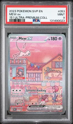 2023 POKEMON SVP EN-SV BLACK STAR PROMO 151 ULTRA-PREM COLL #053 MEW EX PSA 9 - Image 1