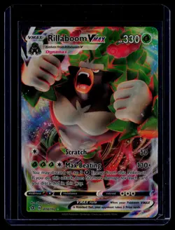 Pokemon TCG SWSH02: Rebel Clash #018/192 Rillaboom VMAX - Image 1