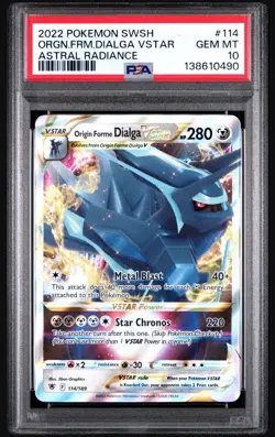 2022 POKEMON SWORD & SHIELD ASTRAL RADIANCE ORIGIN FORME DIALGA VSTAR PSA 10 - Image 1