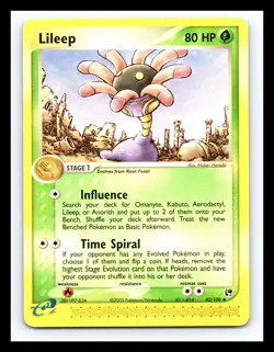 💥 Lileep 42/100 Non Holo Ex Sandstorm Pokemon 2003 - Image 1