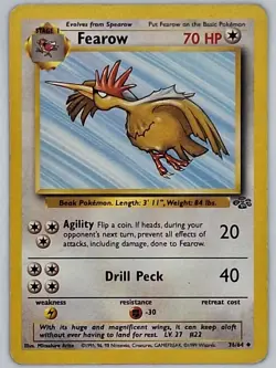 Pokemon TCG Fearow Jungle 36/64 Regular Unlimited Uncommon HP - Image 1