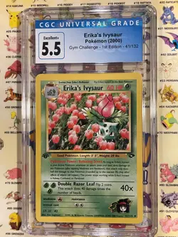 Erika's Ivysaur ~ 1st Edition Gym Challenge ~ 41/132 ~ CGC 5.5 ~ Pokemon 2000 - Image 1