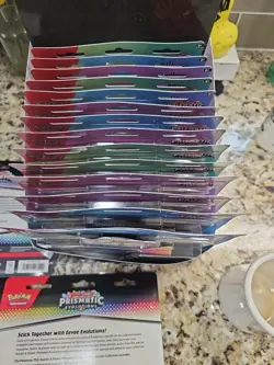 17 Pokemon TCG Prismatic Evolutions Tech Sticker Collection All Sealed 51 Packs - Image 4