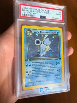 Pokemon PSA 9 1st Edition Dark Blastoise 3/82 Team Rocket Holo - Image 1