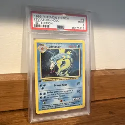 PSA 9 MINT Pokemon Leviator 1999 French Base Set 1st Edition Holo 6/102 - Image 2