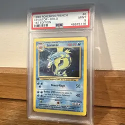 PSA 9 MINT Pokemon Leviator 1999 French Base Set 1st Edition Holo 6/102 - Image 3