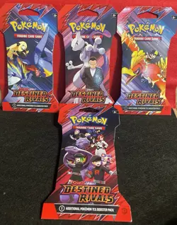 💥Destined Rivals Sleeved Booster Pack Art Set (4) Pokemon TCG Factory Sealed💥 - Image 1