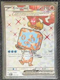 Eiscue Ex #210/197 *SHINY* Tera (Obsidian Flames) SV03: OBF Pokemon NM - Image 1