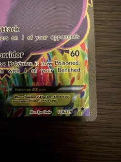2014 Gengar EX Full Art Pokemon TCG XY Phantom Forces Ultra Rare - Authentic - Image 4