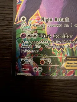 2014 Gengar EX Full Art Pokemon TCG XY Phantom Forces Ultra Rare - Authentic - Image 5