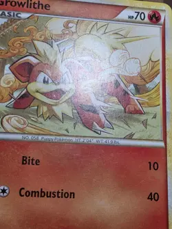 HP Growlithe 65/123 | HeartGold & SoulSilver - Base Set | Pokemon - Image 2