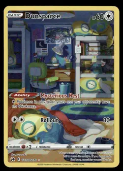 Pokemon Cards Dunsparce GG23/GG70 Crown Zenith Galarian Gallery Holo NM - Image 1