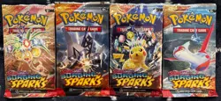 4x Pokemon Surging Sparks Booster Pack Scarlet Violet - BRAND NEW FACTORY SEALED - Image 1
