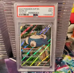 2023 POKEMON SVP EN-SV BLACK STAR PROMO 151 ETB SNORLAX #051 PSA 9 - Image 1