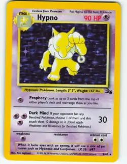 Hypno - Holo - 8/62 Fossil Set - Pokemon TCG - 1999 - Image 1