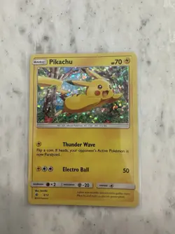 Pikachu 5/12 - HOLO - 2016 McDonalds Kids Meals - Pokemon Card TCG - LP - Image 1