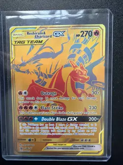 RESHIRAM & CHARIZARD GX 2021 POKEMON BLACK STAR PROMO PREMIUM #SM247 - Image 1