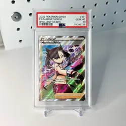 Pokemon Marnie's Pride Swsh09 Brilliant Stars 171/172 Ultra Rare Holo PSA 10 - Image 1