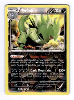 Tyranitar XY - Fates Collide #56 (2016) Reverse Holo NM Pokemon - Image 1