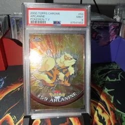 2000 TOPPS CHROME POKEMON T.V. SPECTRA #59 ARCANINE PSA 9 - Image 1