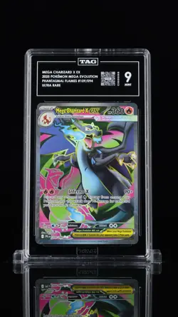 Mega Charizard X EX Pokemon Mega Evolution Phantasmal Flames 109/094 - Image 1