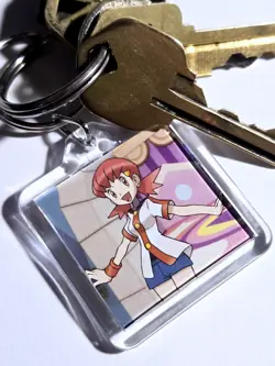 Whitney & Miltank Double-Sided Acrylic Pokemon Johto Gym Leader Charm Keychain - Image 3