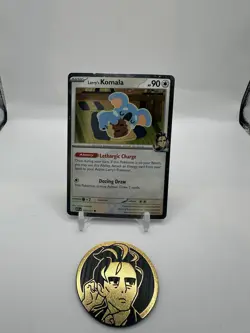 DOUBLE SWIRL Larry's Komala 175/217 Assended Heros Cosmos Holo + Coin - Pokemon - Image 2