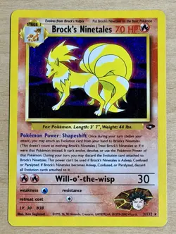 Brock's Ninetales Gym Challenge 3/132 Unlimited Holo Rare Pokemon - LP - Image 1