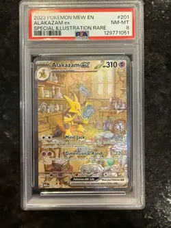 Alakazam EX Pokemon 151- 201/165 PSA 8 - Image 2