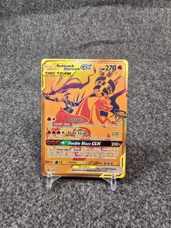 Pokemon TCG Reshiram & Charizard GX SM247 Full Art Holo SM Promos Lightly Played - Image 1