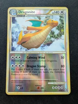 Mint Pokemon Reverse Holo Dragonite Triumphant 18/102 - Image 1