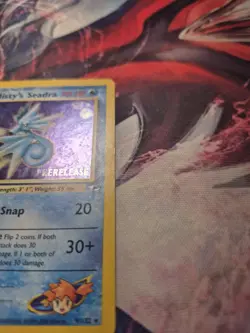 Misty's Seadra 9/132 Gym Heroes Unlimited HOLO RARE Pokemon MP/HP Prerelease - Image 3