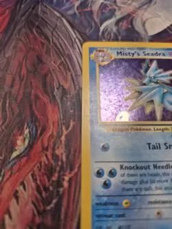 Misty's Seadra 9/132 Gym Heroes Unlimited HOLO RARE Pokemon MP/HP Prerelease - Image 5