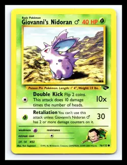 💥 Giovanni's Nidoran Gym Challenge Set Pokemon 2000 Vintage # 76/132 - Image 1