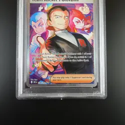 PSA 9 Team Rocket's Giovanni 238/182 Pokemon Destined Rivals Full Art Graded - Image 3