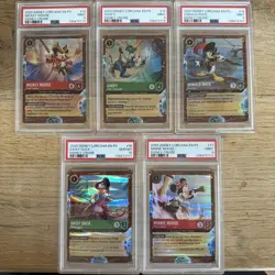 Lorcana Disney Cruise Promo EN P3 Set #13,14,15,16,17 PSA 9-10 - Image 1